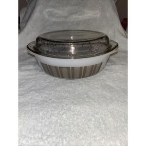 Vintage Australian Agee Pyrex Golden Bars #O-CR-300 Round Casserole & Lid